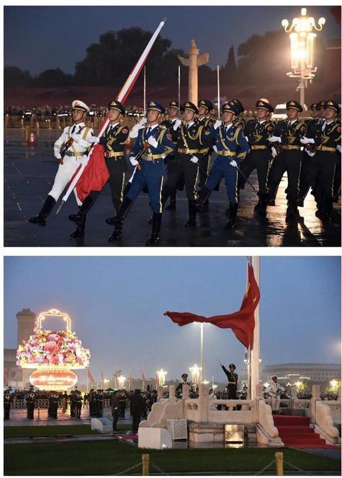 北京天安门升旗现场直播的相关图片